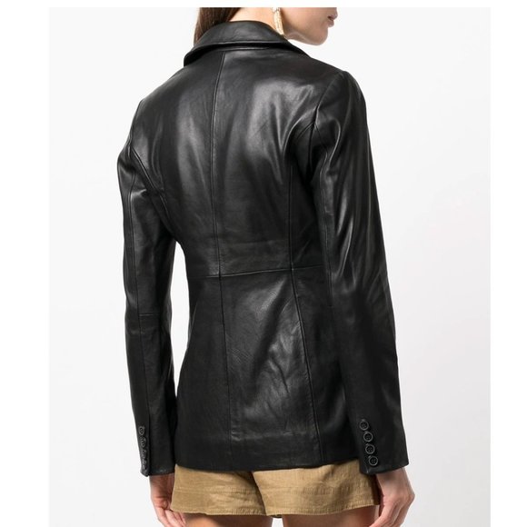 Reformation Black Leather Jacket - Picture 4 of 6